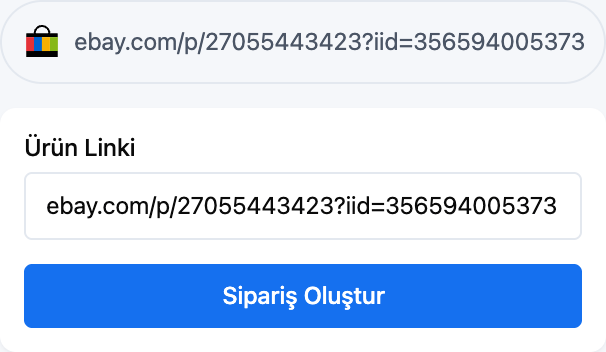 Ürün linkini kopyala.