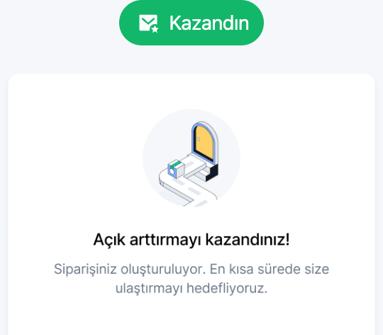 Kazanırsan satın alalım.